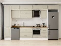 Alvinka 370X240 Cm Klasik Mebran Mutfak Dolabı Mbb-E80B45S45-2 Mebran | Kumtaşı - Suntalam