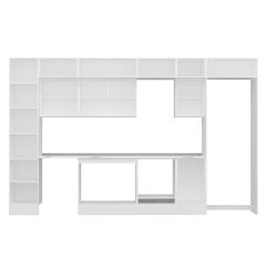 Alvinka 370X240 Cm Klasik Mebran Mutfak Dolabı Mbb-E80B45S45-2 Mebran | Kumtaşı - Suntalam