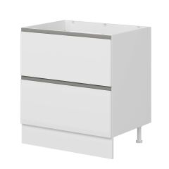 Alvinka Mutfak Modül Hg_J Alt 2Ç 80Cm Evye Dolap Beyaz Beyaz Mdf