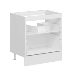 Alvinka Mutfak Modül Hg_J Alt 2Ç 80Cm Evye Dolap Beyaz Beyaz Mdf