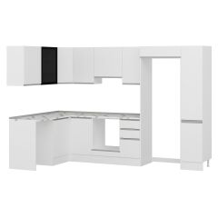 Alvinka 180-330X222 Cm Hg_J Köşe Mutfak Dolabı