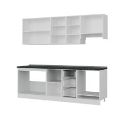 Minar 235 Cm Mutfak Dolabı Beyaz Dore 235-D8