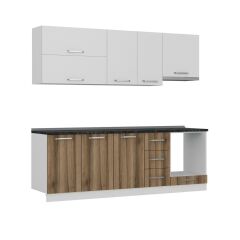 Minar 235 Cm Mutfak Dolabı Beyaz Dore 235-D8