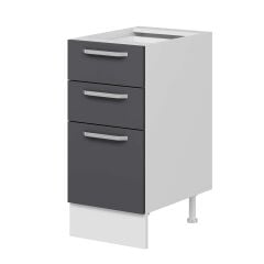 Alvinka Mutfak Modül Duz Alt 3Ç1B2K 40Cm Dolap Beyaz Antrasit