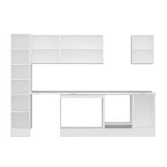 Alvinka 295X210 Cm High Gloss Mutfak Dolabı Mb-E90B40S45-3 High Gloss | Beyaz - Mdf