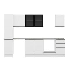 Alvinka 295X210 Cm High Gloss Mutfak Dolabı Mb-E90B40S45-3 High Gloss | Beyaz - Mdf