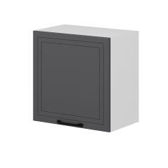 Alvinka Mutfak Modül Mbr_A Üst 1Dk1R 60-H60Cm Dolap Beyaz Antrasit Mdf