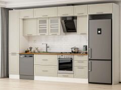 Alvinka 370X240 Cm Klasik Mebran Mutfak Dolabı Mbb-E80B45S45-3 Mebran | Kumtaşı - Suntalam