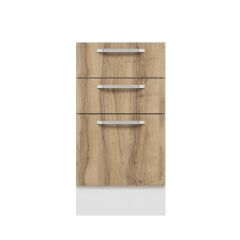 Alvinka Mutfak Modül Duz Alt 3Ç1B2K 45Cm Dolap Beyaz Dore