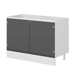 Alvinka Mutfak Modül Hg_J Alt 2K 120Cm Evye Dolap Beyaz Antrasit Suntalam