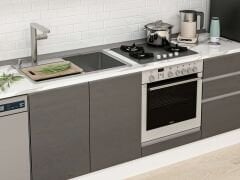 Alvinka 300X210 Cm High Gloss Mutfak Dolabı Mb-E90B40S50-1 High Gloss | Antrasit - Mdf