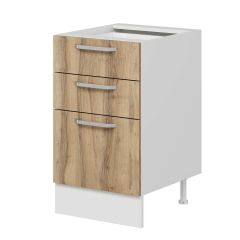 Alvinka Mutfak Modül Duz Alt 3Ç1B2K 50Cm Dolap Beyaz Dore