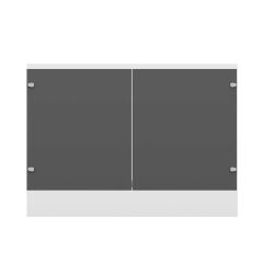 Alvinka Mutfak Modül Hg_J Alt 2K 120Cm Evye Dolap Beyaz Antrasit Mdf