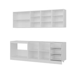 Minar 240 Cm Mutfak Dolabı Beyaz Antrasit 240-A1