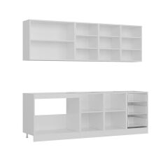 Minar 240 Cm Mutfak Dolabı Beyaz Antrasit 240-A1