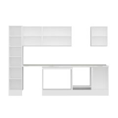 Alvinka 300X210 Cm High Gloss Mutfak Dolabı Mb-E90B40S50-2 High Gloss | Beyaz - Suntalam