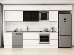 Alvinka 370X240 Cm High Gloss Mutfak Dolabı Mb-E80S45S45-3 High Gloss | Beyaz - Suntalam