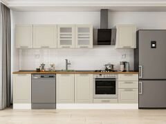 Alvinka 305X210 Cm Klasik Mebran Mutfak Dolabı M-E90S45S50-3 Mebran | Kumtaşı - Mdf