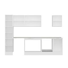 Alvinka 300X210 Cm High Gloss Mutfak Dolabı Mb-E90B40S50-2 High Gloss | Beyaz - Mdf