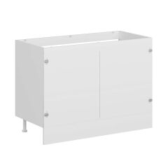 Alvinka Mutfak Modül Hg_J Alt 2K 120Cm Evye Dolap Beyaz Beyaz Mdf