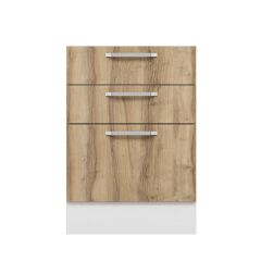 Alvinka Mutfak Modül Duz Alt 3Ç1B2K 60Cm Dolap Beyaz Dore