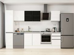 Alvinka 300X210 Cm High Gloss Mutfak Dolabı Mb-E90B40S50-3 High Gloss | Beyaz - Suntalam