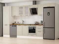 Alvinka 385X222 Cm Klasik Mebran Mutfak Dolabı Beyaz Beyaz Mbb-E80B60S45-3