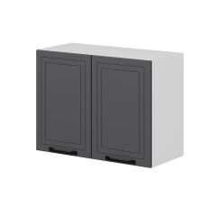 Alvinka Mutfak Modül Mbr_A Üst 2Dk1R 80-H60Cm Dolap Beyaz Antrasit Mdf