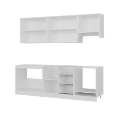 Minar 240 Cm Mutfak Dolabı Beyaz Antrasit 240-A6