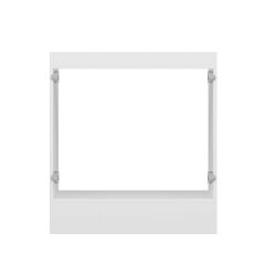 Alvinka Mutfak Modül Hg_J Alt 2K 80Cm Evye Dolap Beyaz Beyaz Mdf