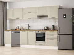 Alvinka 315X210 Cm Klasik Mebran Mutfak Dolabı M-E90S45S60-1 Mebran | Kumtaşı - Mdf