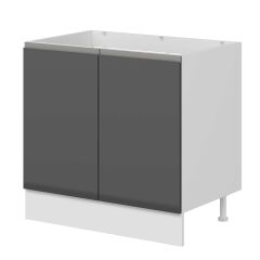 Alvinka Mutfak Modül Hg_J Alt 2K 90Cm Evye Dolap Beyaz Antrasit Suntalam