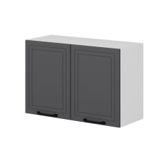 Alvinka Mutfak Modül Mbr_A Üst 2Dk1R 90-H60Cm Dolap Beyaz Antrasit Mdf