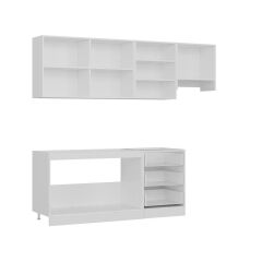 Minar 240 Cm Mutfak Dolabı Beyaz Antrasit 240-A8