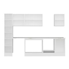 Alvinka 300X210 Cm High Gloss Mutfak Dolabı Mb-E90B40S50-3 High Gloss | Antrasit - Mdf