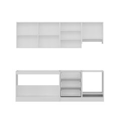 Minar 240 Cm Mutfak Dolabı Beyaz Antrasit 240-A9