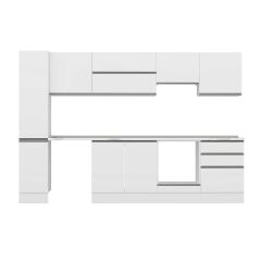 Alvinka 310X210 Cm High Gloss Mutfak Dolabı Mb-E90B40S60-1 High Gloss | Beyaz - Suntalam