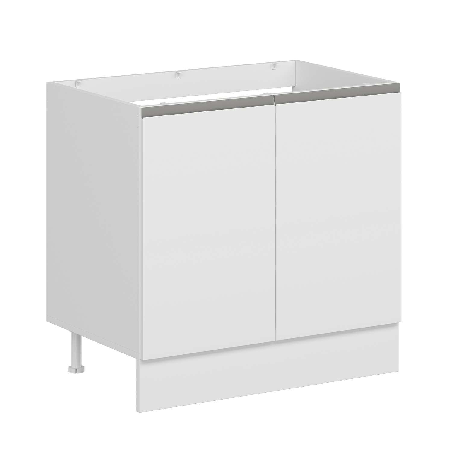 Alvinka Mutfak Modül Hg_J Alt 2K 90Cm Evye Dolap Beyaz Beyaz Suntalam