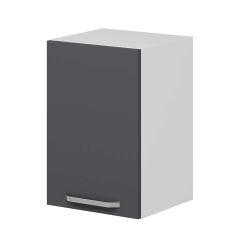 Alvinka Mutfak Modül Duz Üst 1Dk1R 40-H60Cm Dolap Beyaz Antrasit