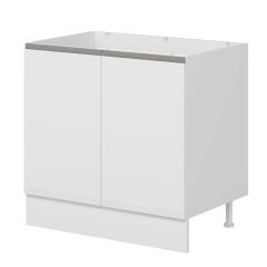 Alvinka Mutfak Modül Hg_J Alt 2K 90Cm Evye Dolap Beyaz Beyaz Mdf