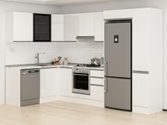 Alvinka 180-330X222 Cm Hg_J Köşe Mutfak Dolabı Beyaz - Suntalam