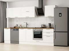 Alvinka 315X210 Cm Klasik Mebran Mutfak Dolabı M-E90S45S60-2 Mebran | Beyaz - Mdf