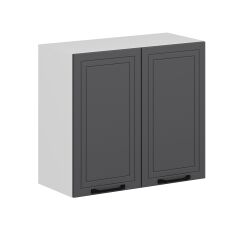 Alvinka Mutfak Modül Mbr_A Üst 2Dk1R 80-H72Cm Dolap Beyaz Antrasit Mdf