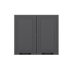 Alvinka Mutfak Modül Mbr_A Üst 2Dk1R 80-H72Cm Dolap Beyaz Antrasit Mdf