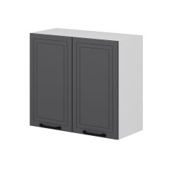 Alvinka Mutfak Modül Mbr_A Üst 2Dk1R 80-H72Cm Dolap Beyaz Antrasit Mdf