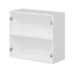 Alvinka Mutfak Modül Mbr_A Üst 2Dk1R 80-H72Cm Dolap Beyaz Antrasit Mdf