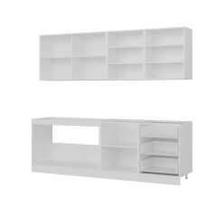 Minar 240 Cm Mutfak Dolabı Beyaz Dore 240-D3