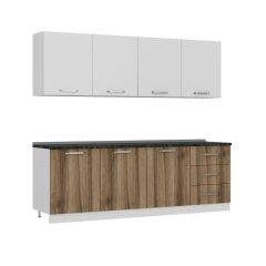 Minar 240 Cm Mutfak Dolabı Beyaz Dore 240-D3