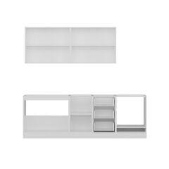 Minar 240 Cm Mutfak Dolabı Beyaz Dore 240-D4