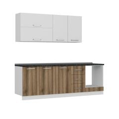 Minar 240 Cm Mutfak Dolabı Beyaz Dore 240-D4